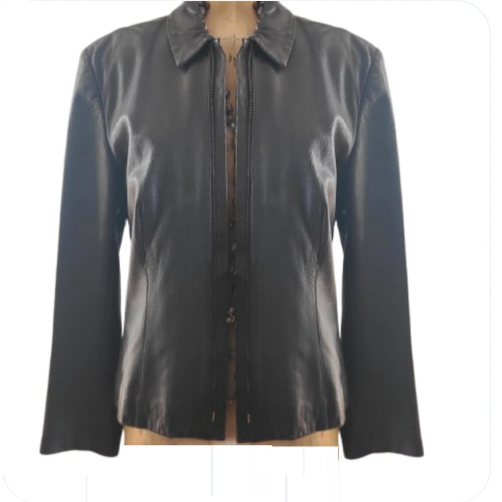 Josephine Chaus Women's  leather jacket Black Size Medium